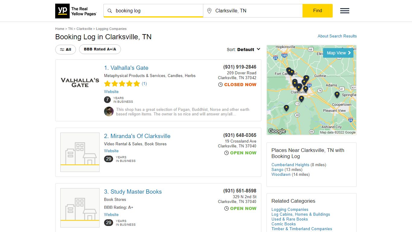 Best 19 Booking Log in Clarksville, TN with Reviews - YP.com